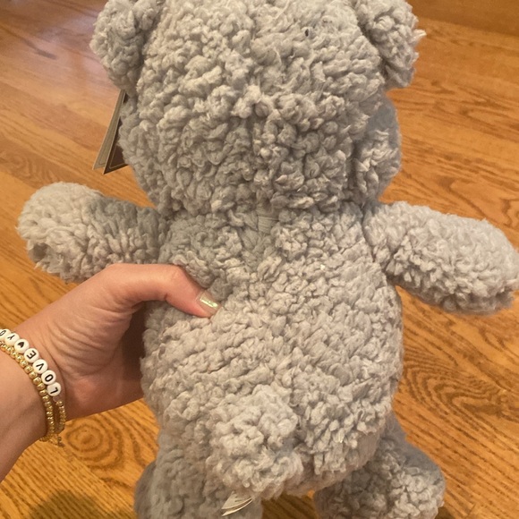 Kellytoy gray stuffed teddy bear - Picture 3 of 5